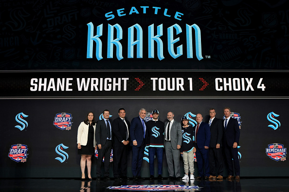 Kraken Land Franchise Center at 2022 NHL Draft with Shane Wright