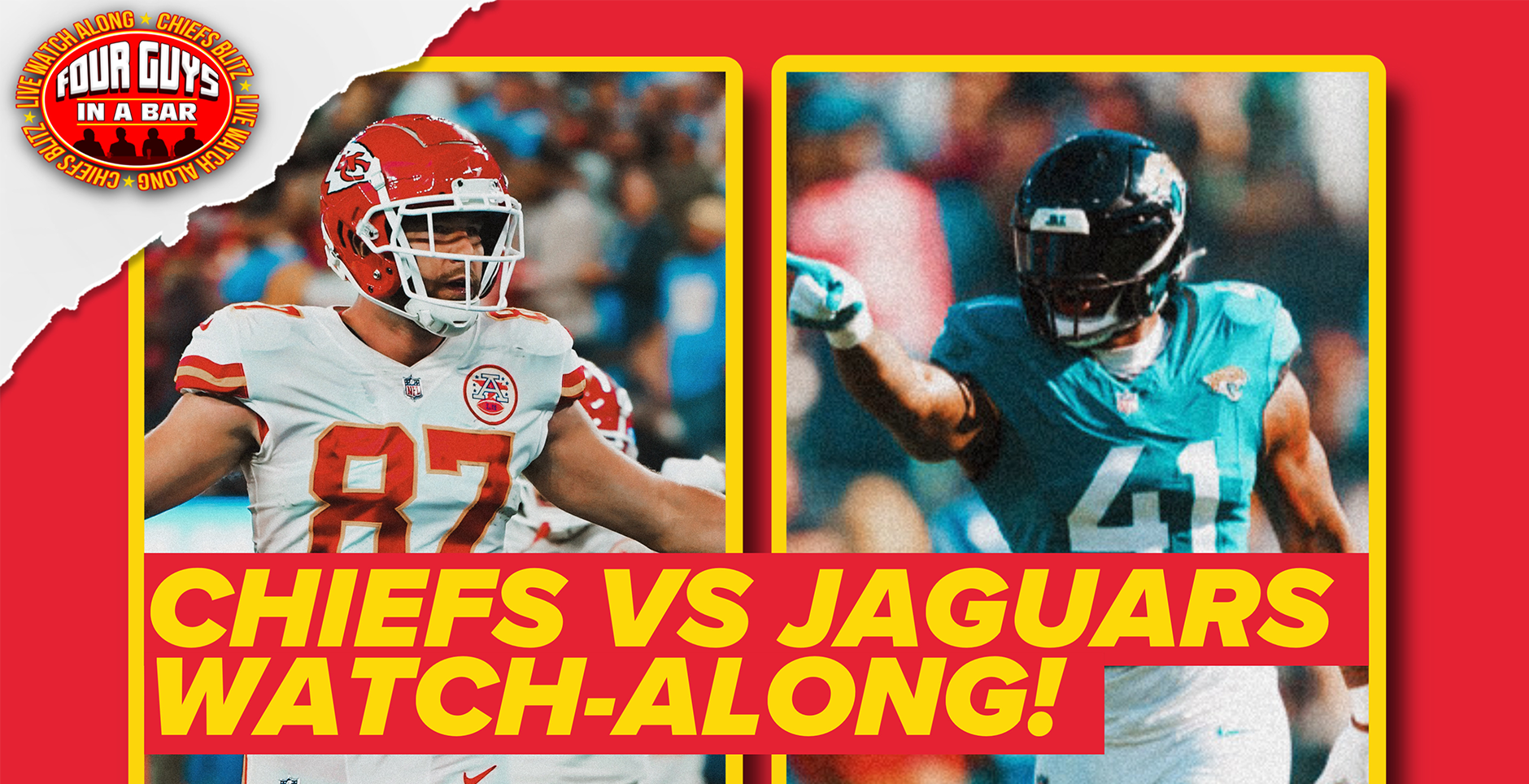 Four Guys in a Bar Watch Along Chiefs vs. Jaguars Prime Time Sports