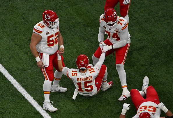 kansas city chiefs creed humphrey jawaan taylor patrick mahomes nfl football super bowl